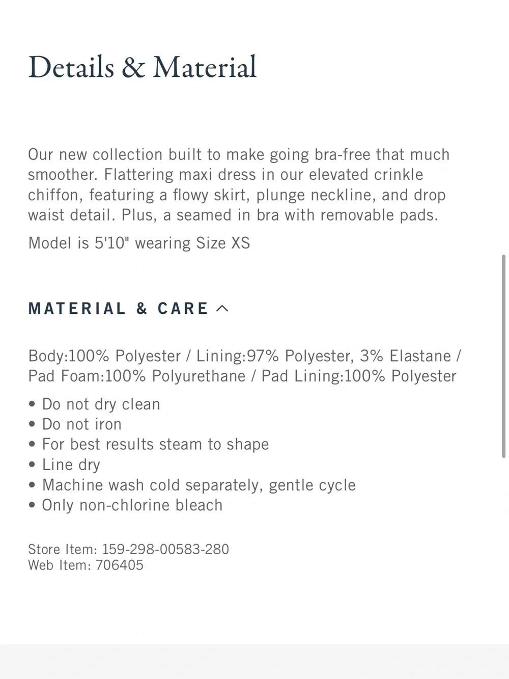Abercrombie Bra-Free Ruched Flowy Maxi Dress